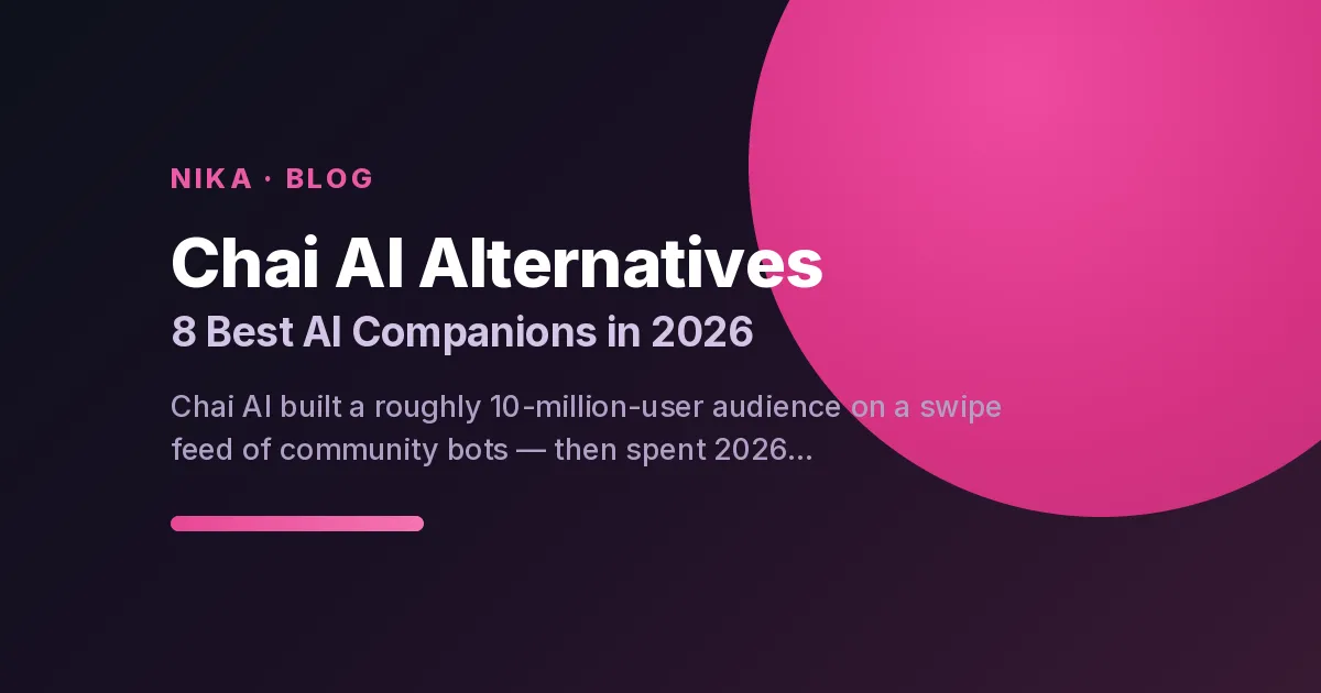 Chai AI alternatives — 8 best AI companions of 2026