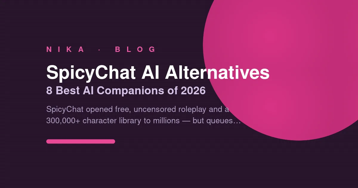 SpicyChat AI Alternatives — 8 Best AI Companions of 2026